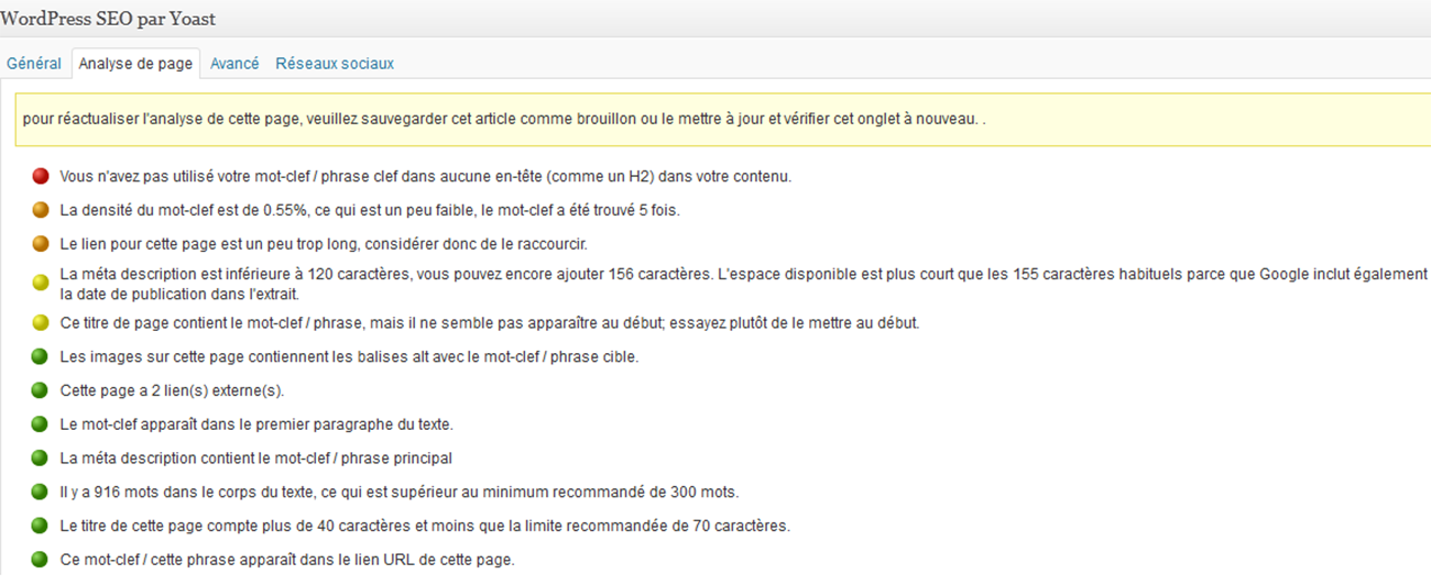 SEO analyse de page